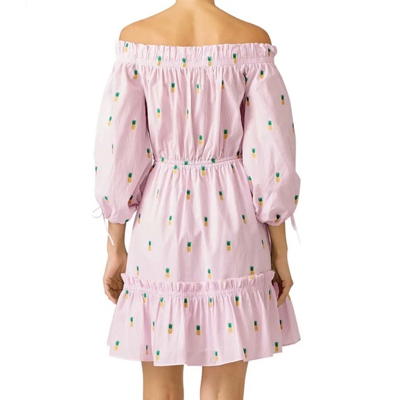 EUC kate spade broom street pineapple off the shoulder dress - Picture 2 of 9